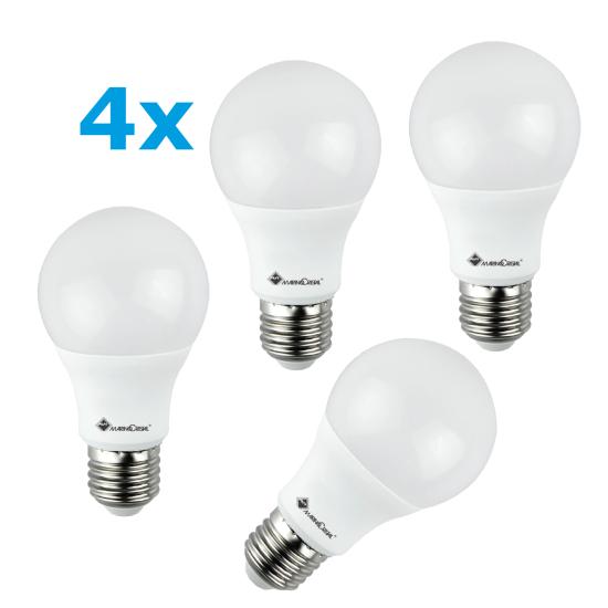 4x ECO LED daglichtlamp 10 Watt E27